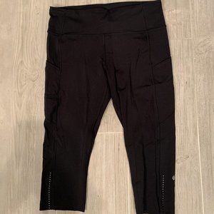 lululemon Fast And Free Crop Tight 19" Size 12